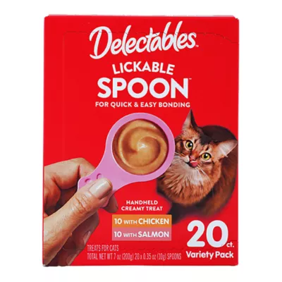 Hartz Delectables™ Lickable Spoon™ Creamy Cat Treat - Chicken & Salmon Variety Pack, 20 - Image 1