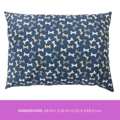 Top Paw Navy Bone Print Pillow Bed - Image 2