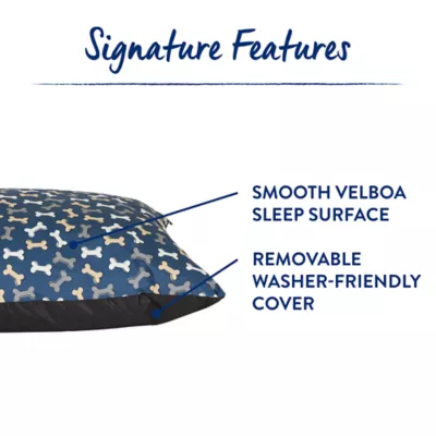 Top Paw Navy Bone Print Pillow Bed - Image 3