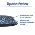 Top Paw Navy Bone Print Pillow Bed image thumbnail 3