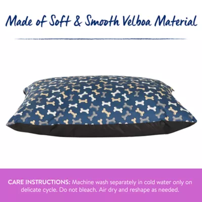 Top Paw Navy Bone Print Pillow Bed - Image 4