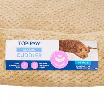 Top Paw® Cozy Cuddler Dog Bed, Tan/Grey, Small/Medium/Large,/XLarge, 20 IN X 17 IN - 40 IN X 30 IN - Image 6
