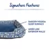 Top Paw® Blue Bone and Paw Print Cuddler Dog Bed, Multiple Sizes, Small/Medium/Large/Extra Large image thumbnail 3