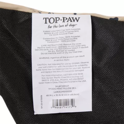 Top Paw Dog Print Pillow Bed - Image 7