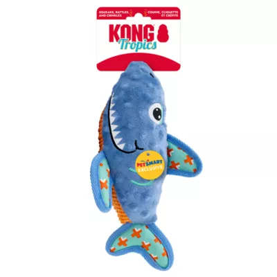 KONG® Tropics Rattlez Shark Dog Toys - Image 3