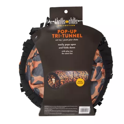 Thrills & Chills™ Halloween Pop-Up Tri Tunnel Cat Toy - Image 5