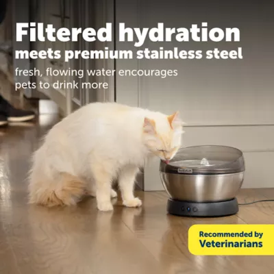 PetSafe HydroSphere 60 oz Stainless Steel Cat Fountain - Image 3