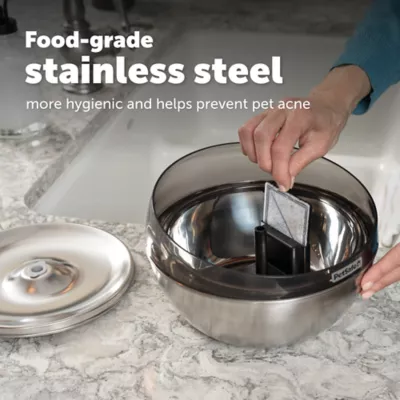 PetSafe HydroSphere 60 oz Stainless Steel Cat Fountain - Image 4
