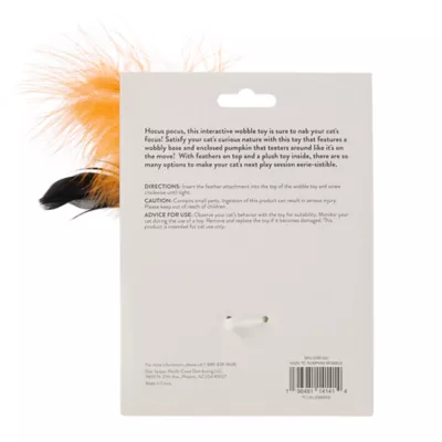 Thrills & Chills™ Halloween Pumpkin Wobble Cat Toy - Image 3