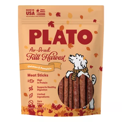 Plato Air-Dried Fall Harvest Meat Sticks, Dog Treats - Chicken & Pumpkin Flavor 5 OZ - Image 1