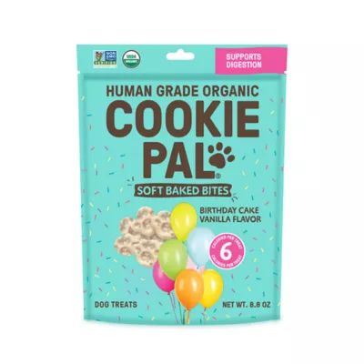 Cookie Pal Soft Baked Bites, Soft & Chewy Dog Treats, Vanilla Birthday Cake Flavor 8.8 oz - Image 1