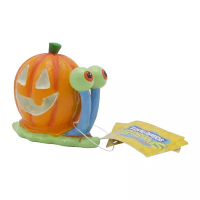 Penn-Plax® SpongeBob Pumpkin Gary Glow in the Dark Halloween Aquarium Ornament Fish Tank - Image 3