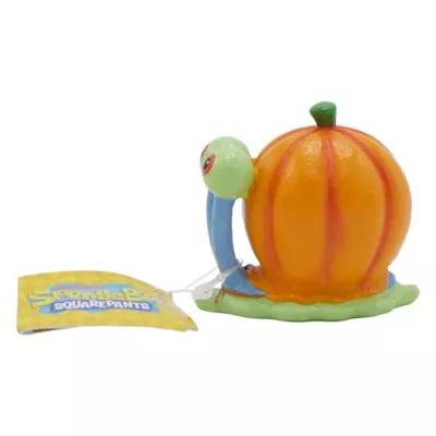 Penn-Plax® SpongeBob Pumpkin Gary Glow in the Dark Halloween Aquarium Ornament Fish Tank - Image 4