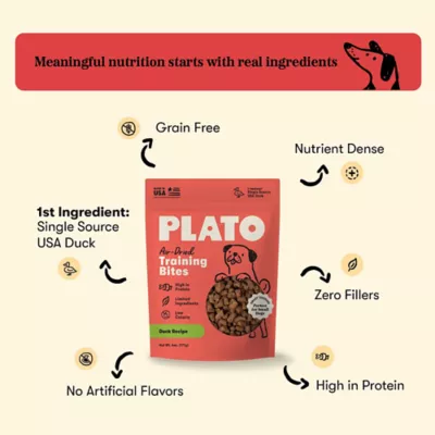 Plato Training Bites Air-Dried All Life Stages Dog Treats - Duck, 6 oz - Image 4