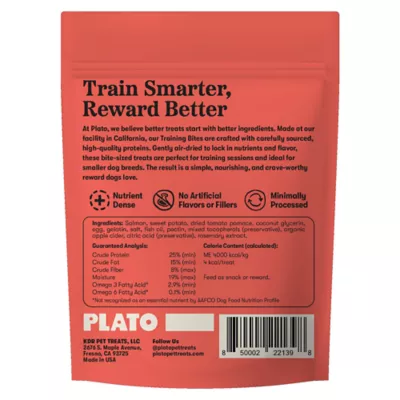 Plato Air-Dried Training Bites All Life Stages Dog Treats - Salmon, 6 oz - Image 2