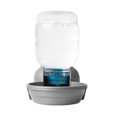 PetMate Replendish Dog Feeder & Waterer, 2.5 Gallon, Silver, Filter Included - Image 2