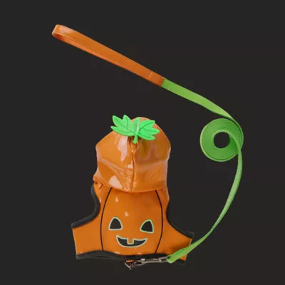 Thrills & Chills™ Halloween Pumpkin Kitten & Cat Leash & Harness Combo - Image 4
