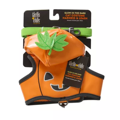 Thrills & Chills™ Halloween Pumpkin Kitten & Cat Leash & Harness Combo - Image 9
