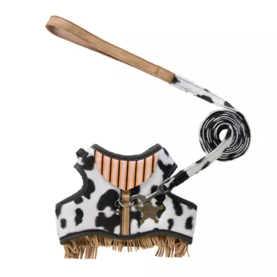 Thrills & Chills™ Halloween Cowboy Kitten & Cat Leash & Harness Combo - Image 1