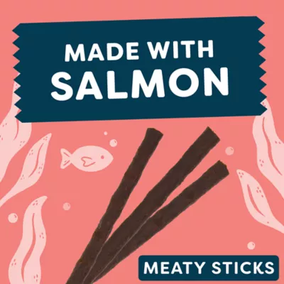 Viva La Kitty Meaty Sticks Cat treats  - Salmon Recipe, 5 Count, 0.88 oz - Image 2