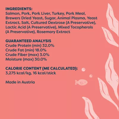 Viva La Kitty Meaty Sticks Cat treats  - Salmon Recipe, 5 Count, 0.88 oz - Image 6