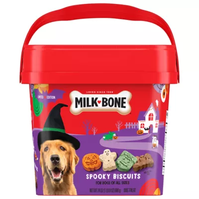 Milk-Bone Spooky Biscuits, Halloween Dog Treats Pail - Original Flavor 24 oz - Image 1