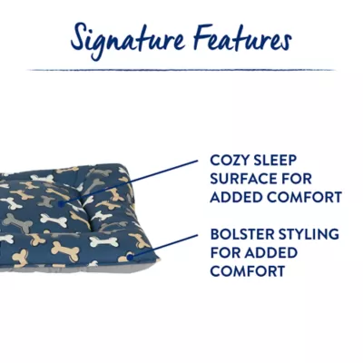Top Paw Navy Bone Print Pillow Bed - Image 3