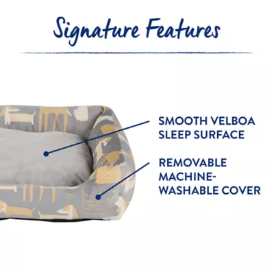 Top Paw Dog Print Cuddler Bed, Small, Medium - Image 3