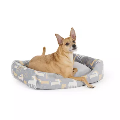 Top Paw Dog Print Cuddler Bed - Image 1