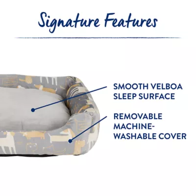 Top Paw Dog Print Cuddler Bed - Image 3