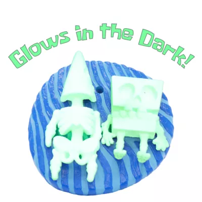Penn-Plax® SpongBob & Patrick Skeleton Glow in the Dark Halloween Aquarium Ornament Decor - Image 2