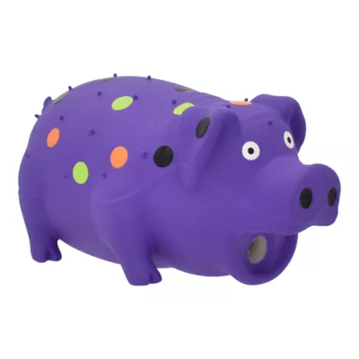 Multipet® Globlet Pig Dog Toy Purple - Image 1