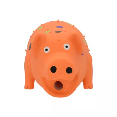 Multipet® Globlet Pig Dog Toy Orange - Image 2