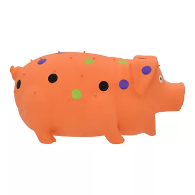 Multipet® Globlet Pig Dog Toy Orange - Image 3
