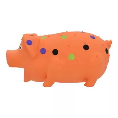 Multipet® Globlet Pig Dog Toy Orange - Image 4