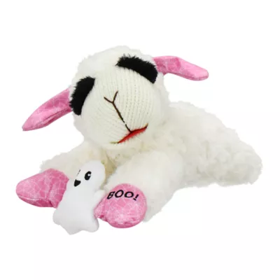 Multipet® Lamb Chop Holding Ghost Plush Squeaker Dog Toy - Image 1