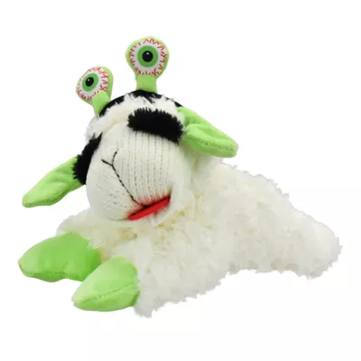 Multipet® Lamb Chop Green With Angena Eye Plush Squeaker Dog Toy - Image 2