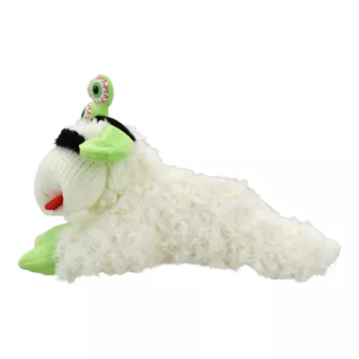 Multipet® Lamb Chop Green With Angena Eye Plush Squeaker Dog Toy - Image 3