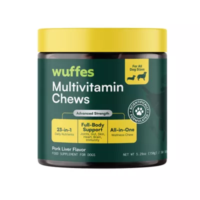 Wuffes Dog 23-in-1 Multivitamin, Everyday Health Soft Chews, Pork Liver Flavor, 50 Count - Image 1