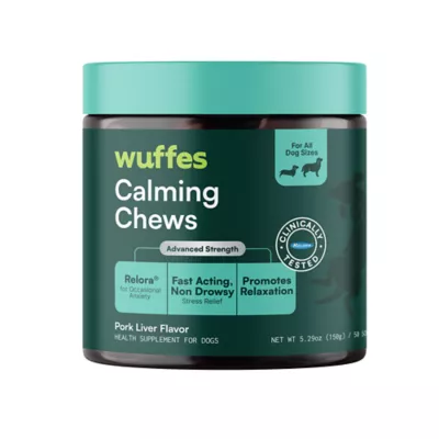 Wuffes Dog Calming Chews Advanced Strength, Fast Acting, Pork Liver Flavor, 7 Count or 50 Count - Image 1