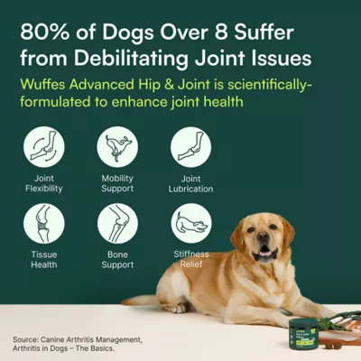 Wuffes Dog Advanced Hip & Joint Support Chews, For Large & Giant Breeds, Pork Liver Flavor, 25 Count - Image 4