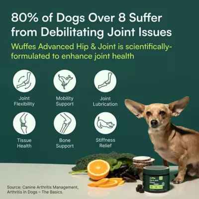 Wuffes Dog Hip & Joint Supplement Soft Chews, For Small/Medium Dogs, Pork Liver Flavor, 50 Count - Image 4