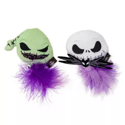 GMASON Nightmare Before Christmas Jack & Oogie Plush with Feathers Cat Toys 2-Pack - Image 1
