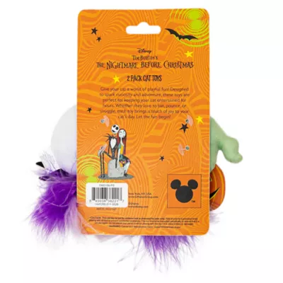 GMASON Nightmare Before Christmas Jack & Oogie Plush with Feathers Cat Toys 2-Pack - Image 4