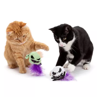 GMASON Nightmare Before Christmas Jack & Oogie Plush with Feathers Cat Toys 2-Pack - Image 5