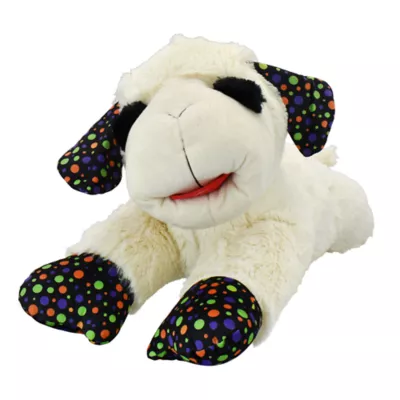 Multipet® Lamb Chop Polka Dog Plush Squeaker Dog Toy - Image 1
