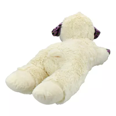 Multipet® Lamb Chop Green/Purple Plush Squeaker Dog Toy - Image 5