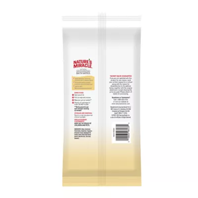 Nature's Miracle Dog Oatmeal Deodorizing Bath Wipes, Gentle Formula, Pistachio Cream Scent, 100ct - Image 2