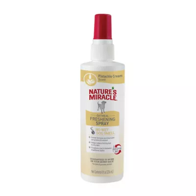 Nature's Miracle Dog Oatmeal Freshening Spray, Freshens Coat Between Baths, Pistachio Cream, 8oz - Image 1