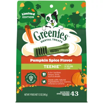 Greenies Teenie Dog Dental Treats - Pumpkin Spice Flavor 12 oz - Image 1